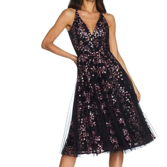 NWT Dress The Population A Line, fitted bodice cocktail length dress - Picture 1 of 12